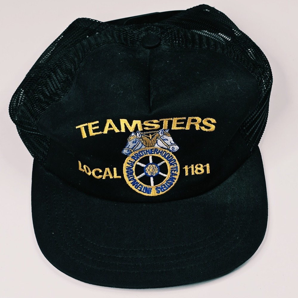 Vintage Teamsters Local 1181 Hat Cap Snapback New York Union Blue Made In USA